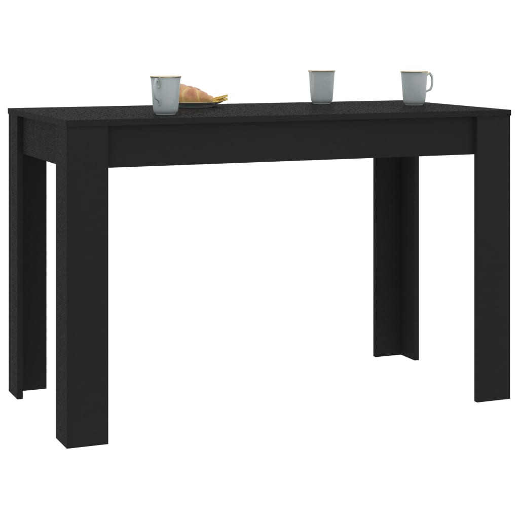 Mesa de Jantar Paola de 120 cm - Preto - Design Minimalista