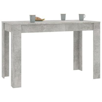 Mesa de jantar 120x60x76 cm contraplacado cinzento cimento