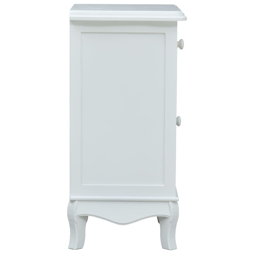 Mesa de cabeceira 40x30x62 cm MDF branco e cinzento