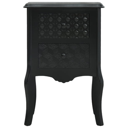 Mesa de cabeceira 43x32x65 cm MDF preto