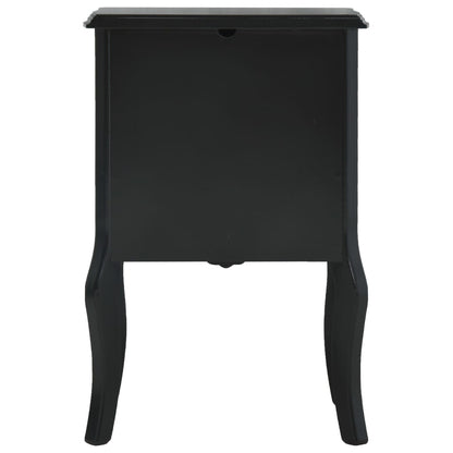 Mesa de cabeceira 43x32x65 cm MDF preto