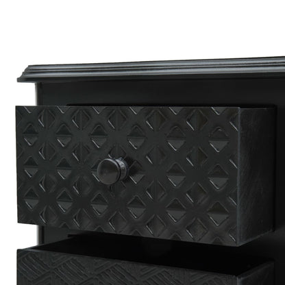 Mesa de cabeceira 43x32x65 cm MDF preto