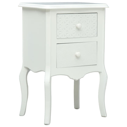 Mesa de cabeceira 43x32x65 cm MDF branco