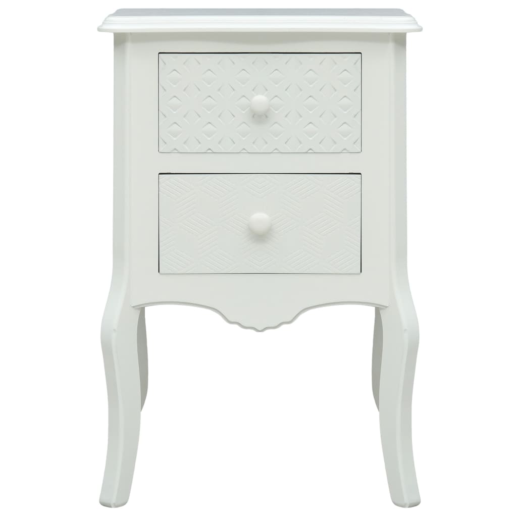 Mesa de cabeceira 43x32x65 cm MDF branco