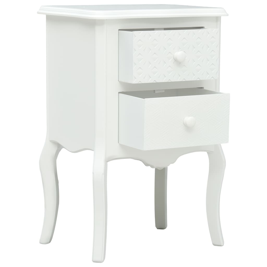 Mesa de cabeceira 43x32x65 cm MDF branco