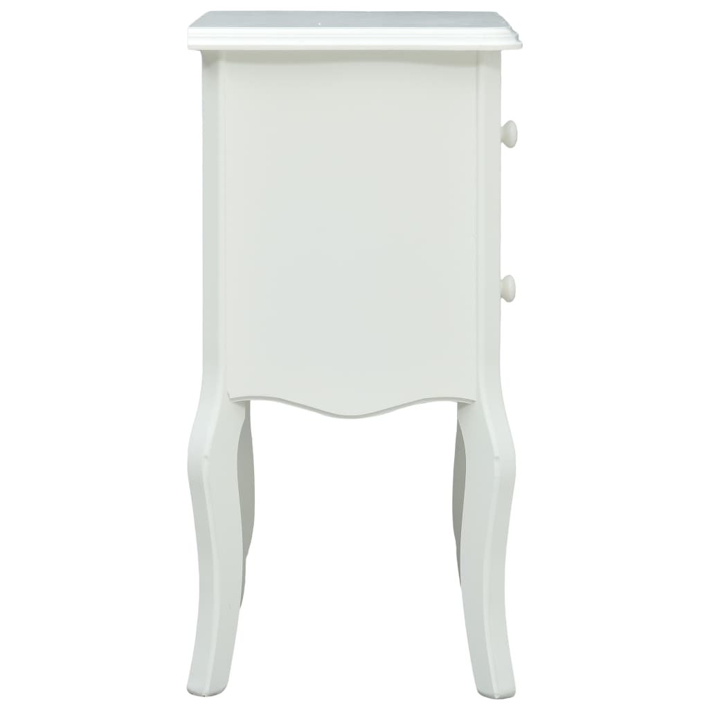 Mesa de cabeceira 43x32x65 cm MDF branco