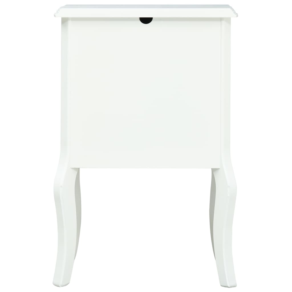 Mesa de cabeceira 43x32x65 cm MDF branco