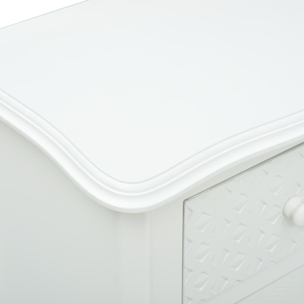 Mesa de cabeceira 43x32x65 cm MDF branco