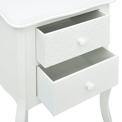 Mesa de cabeceira 43x32x65 cm MDF branco