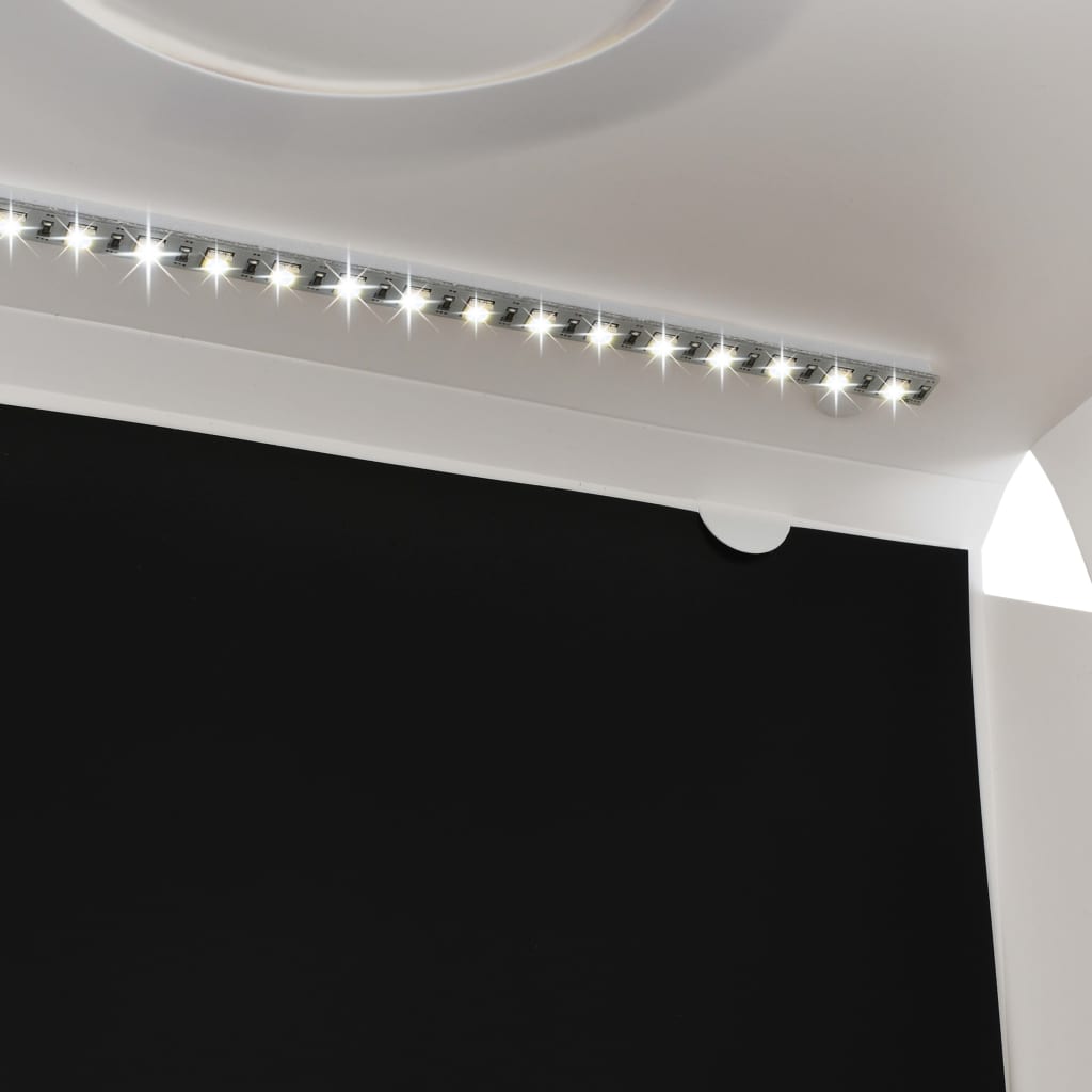 Caixa luz LED dobrável estúdio foto. 40x34x37cm plástico branco