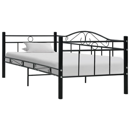 Estrutura sofá-cama 90x200 cm metal preto