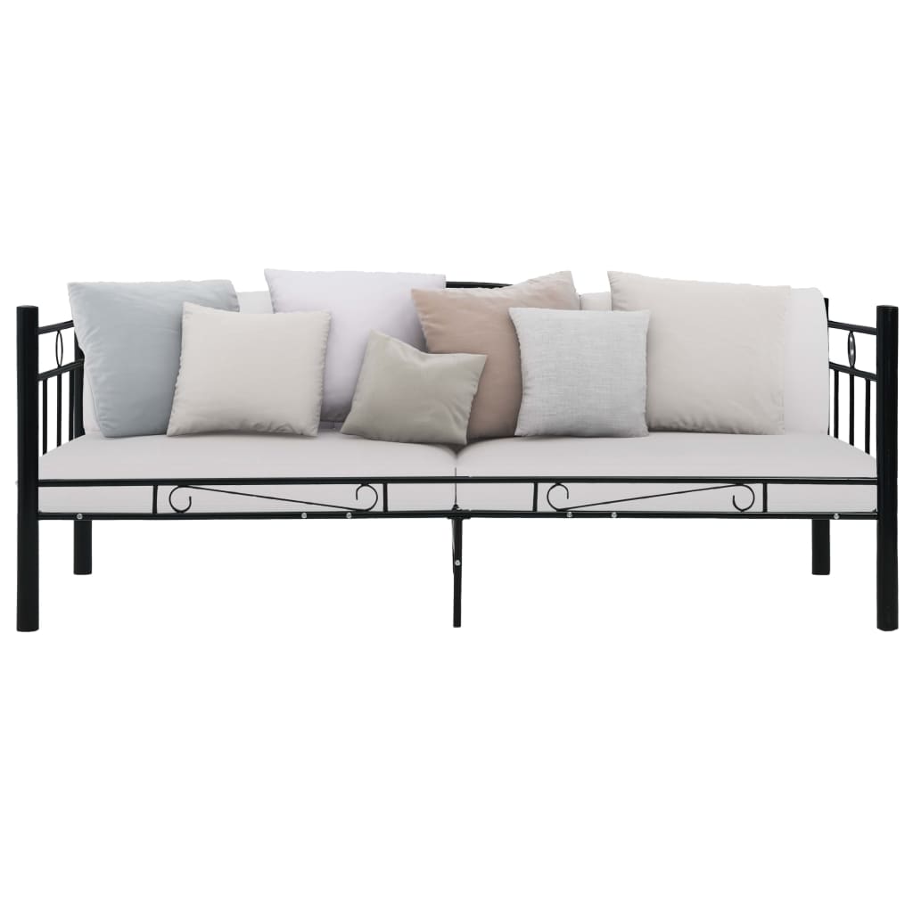 Estrutura sofá-cama 90x200 cm metal preto