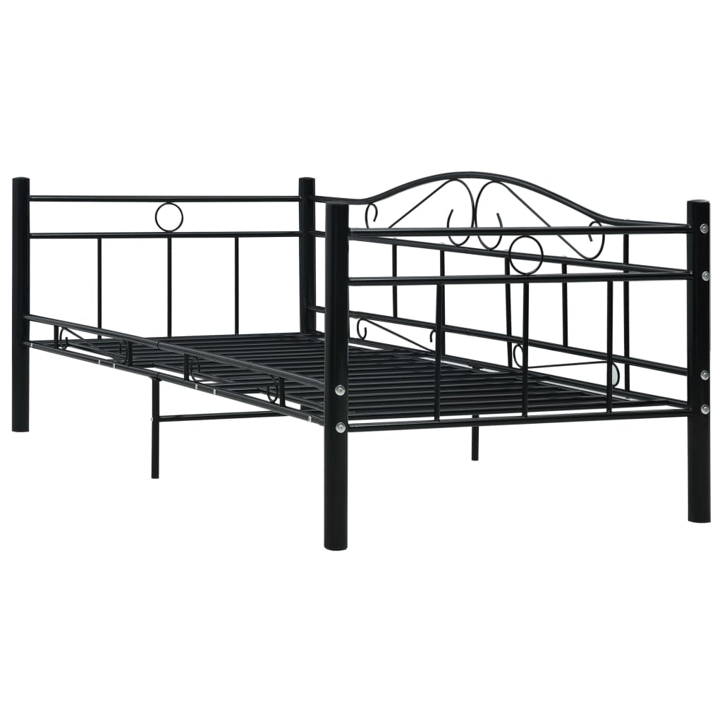 Estrutura sofá-cama 90x200 cm metal preto