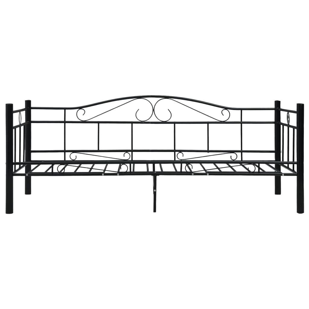 Estrutura sofá-cama 90x200 cm metal preto