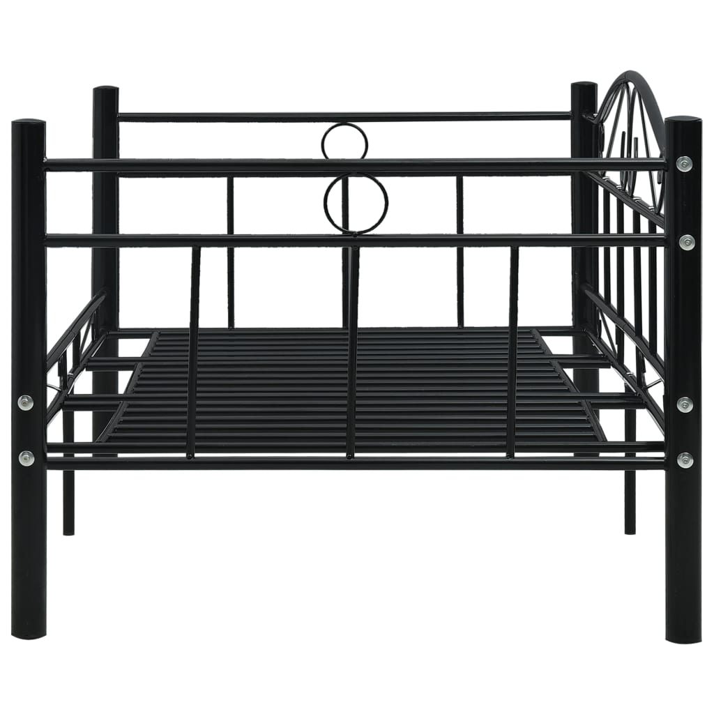 Estrutura sofá-cama 90x200 cm metal preto