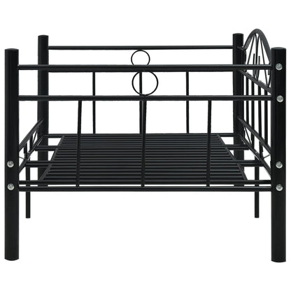 Estrutura sofá-cama 90x200 cm metal preto