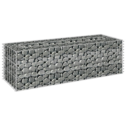 Canteiro elevado/cesto gabião 90x30x30 cm aço galvanizado