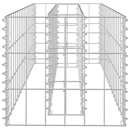 Canteiro elevado/cesto gabião 90x30x30 cm aço galvanizado