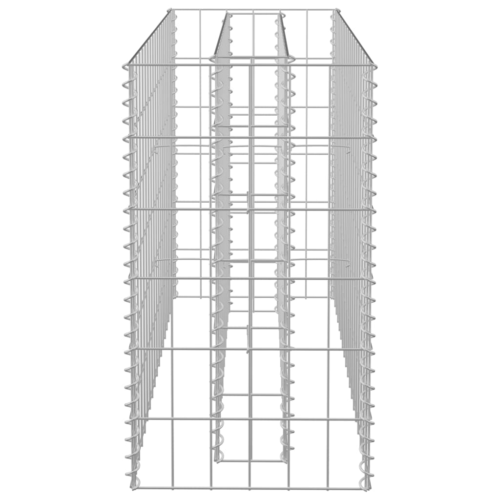 Canteiro elevado/cesto gabião 90x30x60 cm aço galvanizado