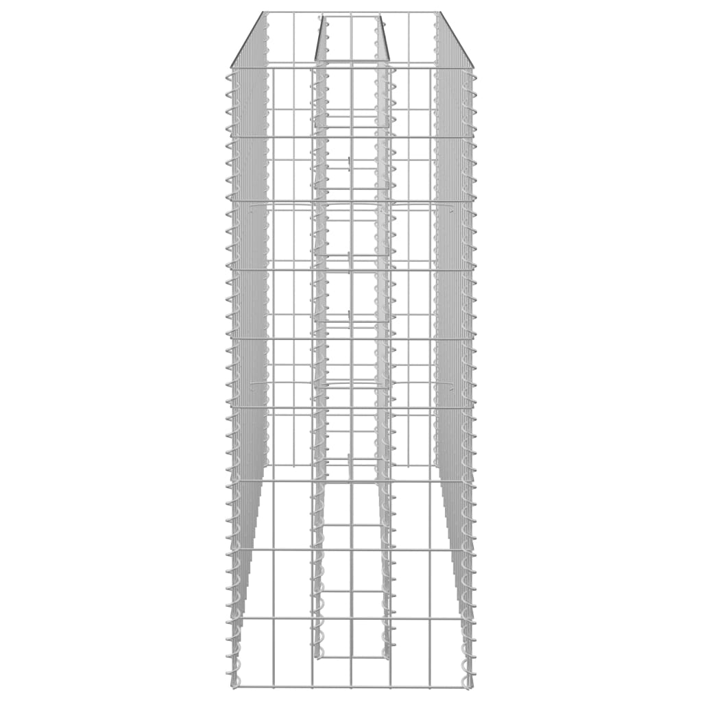 Canteiro elevado/cesto gabião 90x30x90 cm aço galvanizado