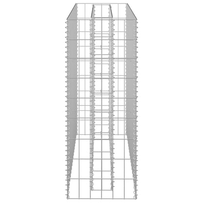 Canteiro elevado/cesto gabião 90x30x90 cm aço galvanizado