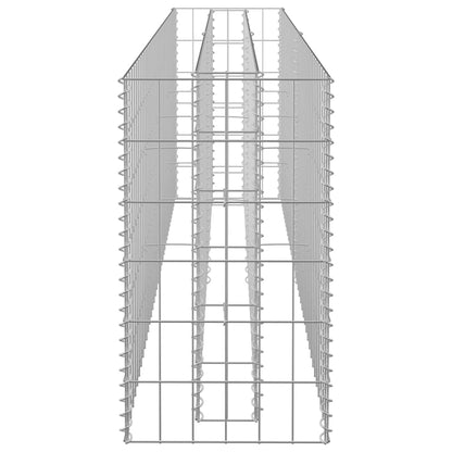 Canteiro elevado/cesto gabião 180x30x60 cm aço galvanizado