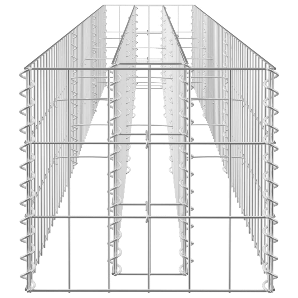 Canteiro elevado/cesto gabião 270x30x30 cm aço galvanizado