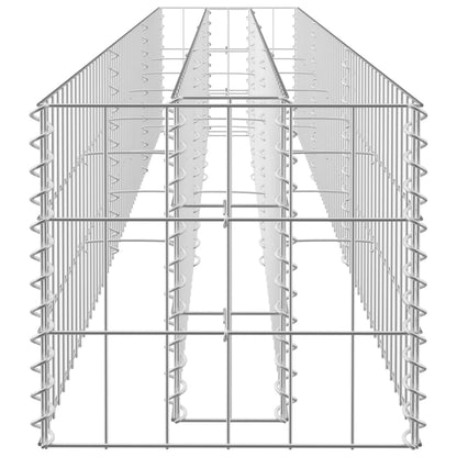 Canteiro elevado/cesto gabião 270x30x30 cm aço galvanizado