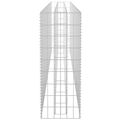 Canteiro elevado/cesto gabião 270x30x90 cm aço galvanizado