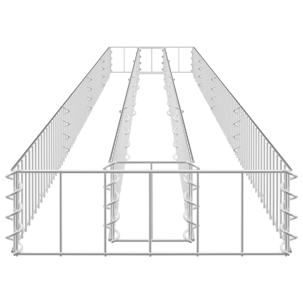 Canteiro elevado/cesto gabião 360x30x10 cm aço galvanizado