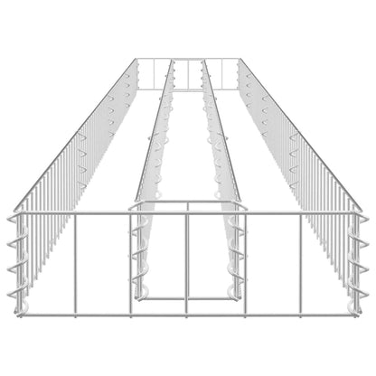 Canteiro elevado/cesto gabião 360x30x10 cm aço galvanizado