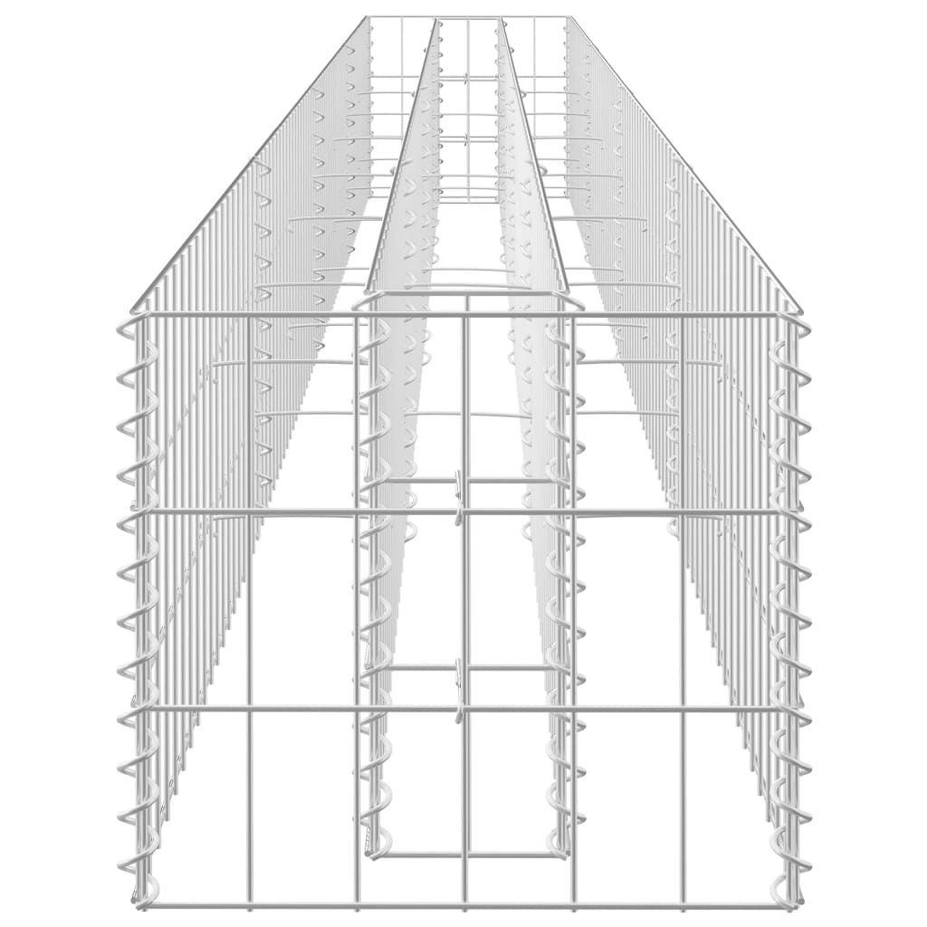 Canteiro elevado/cesto gabião 360x30x30 cm aço galvanizado