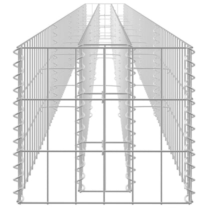 Canteiro elevado/cesto gabião 450x30x30 cm aço galvanizado