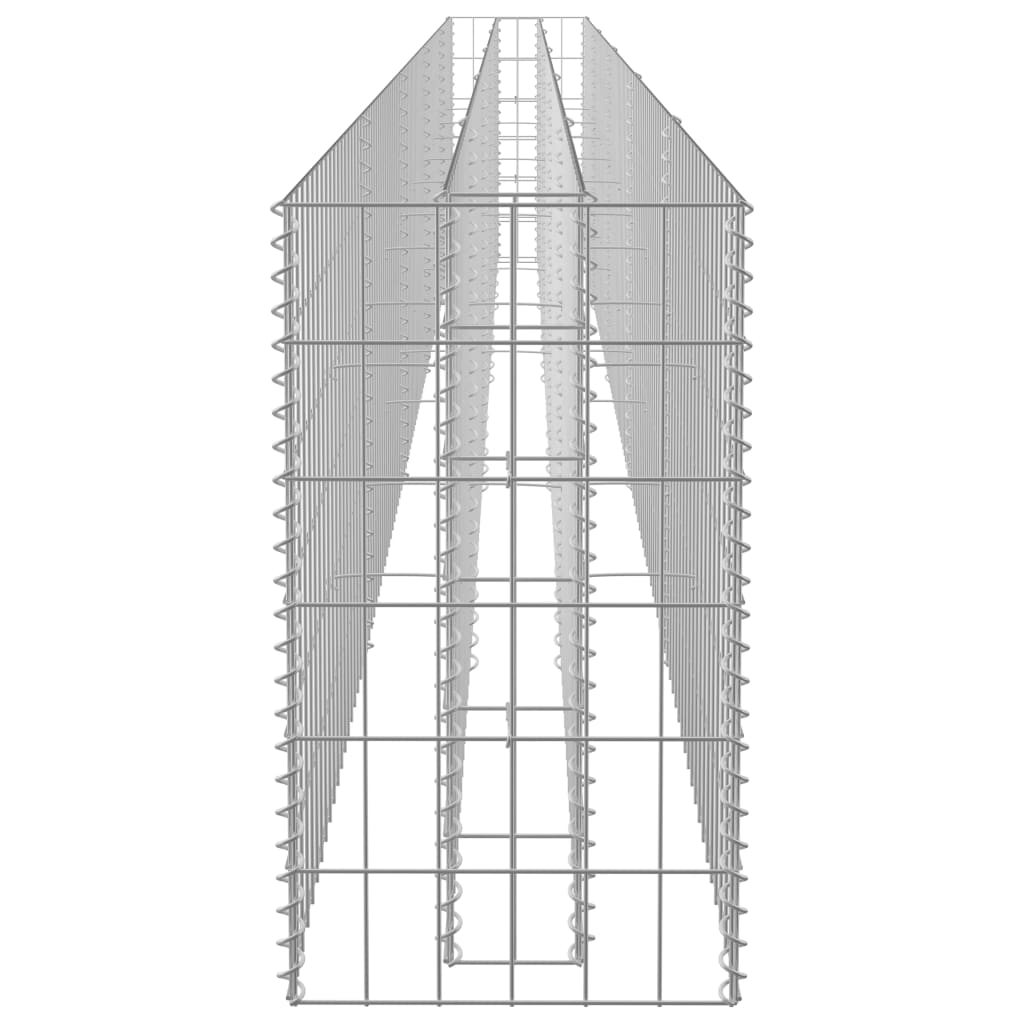 Canteiro elevado/cesto gabião 450x30x60 cm aço galvanizado