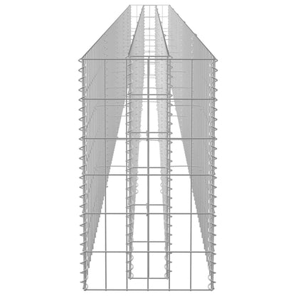 Canteiro elevado/cesto gabião 450x30x60 cm aço galvanizado