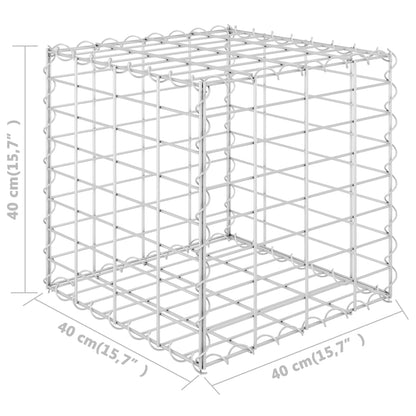 Canteiro elevado/cubo gabião 40x40x40 cm cm fio de aço