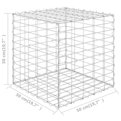 Canteiro elevado/cubo gabião 50x50x50 cm cm fio de aço