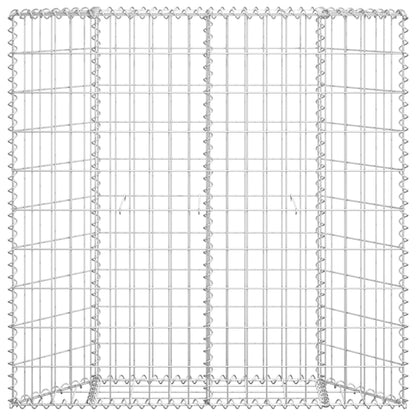 Canteiro elevado/cesto gabião trapézio 100x20x100cm aço galvan.