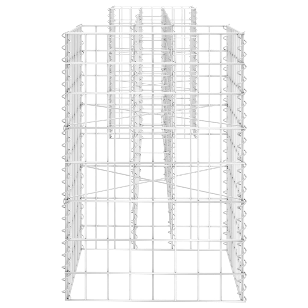 Gabião em forma de H fio de aço 260x40x60 cm