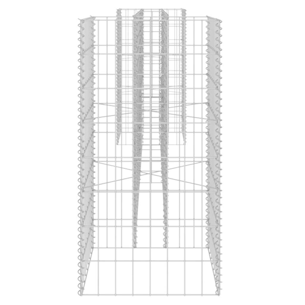 Gabião em forma de H fio de aço 260x40x80 cm