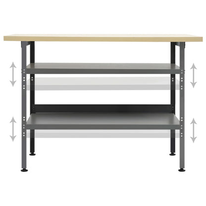 Bancada de trabalho 120x60x85 cm aço cinzento