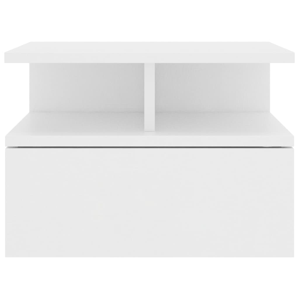 Mesa de cabeceira suspensa 40x31x27 cm contraplacado branco