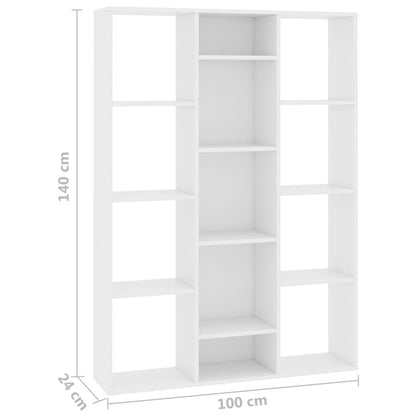 Divisória/estante 100x24x140 cm contraplacado branco