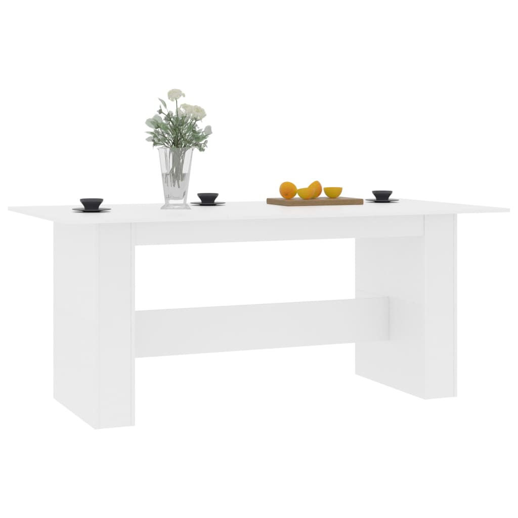 Mesa de Jantar Aqua - Cor Branco - 180x90x76 cm - Design Minimalista