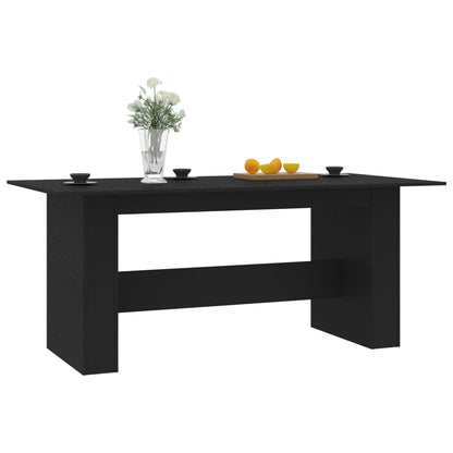 Mesa de Jantar Aqua - Cor Preto - 180x90x76 cm - Design Minimalista