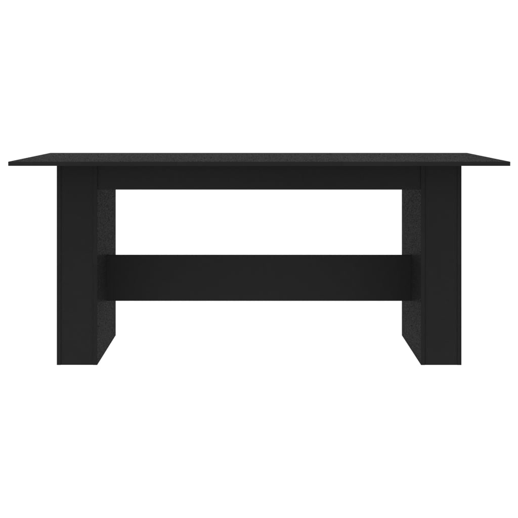 Mesa de Jantar Aqua - Cor Preto - 180x90x76 cm - Design Minimalista