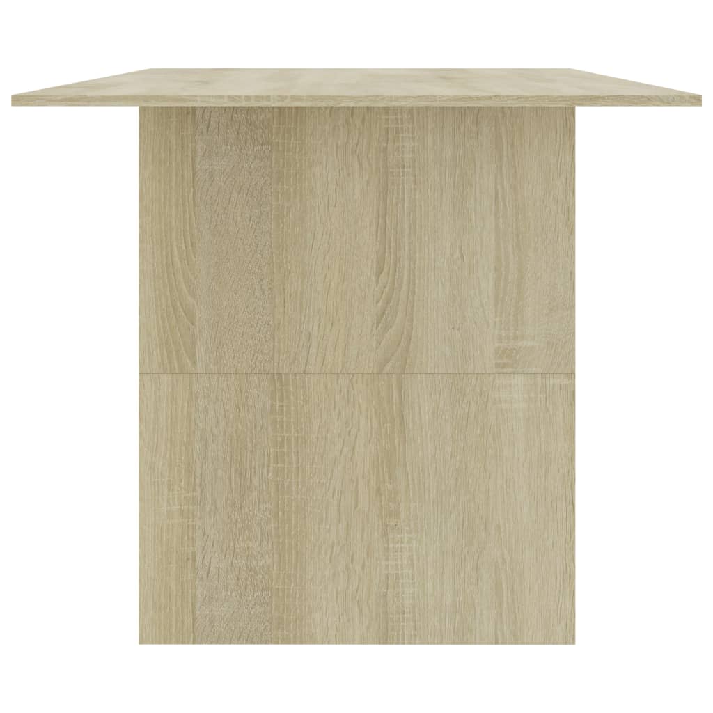 Mesa de Jantar Aqua - Cor Carvalho Sonoma - 180x90x76 cm - Design Minimalista