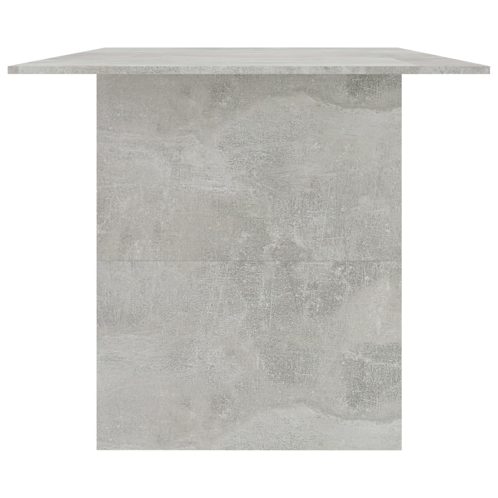 Mesa de Jantar Aqua - Cor Cinzento Cimento - 180x90x76 cm - Design Minimalista