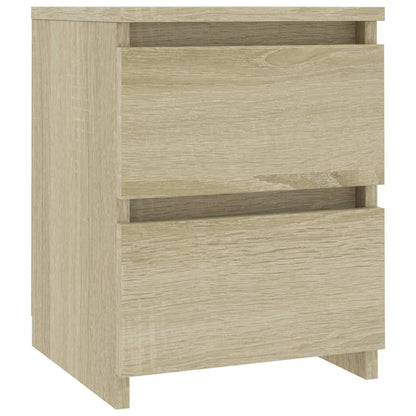 Mesa de cabeceira 2 pcs 30x30x40 cm contrap. carvalho sonoma