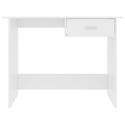 Secretária Simple. com 1 Gaveta de 100 cm - Branco - Design Minimalista